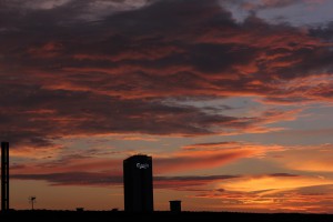 Carlsberg tårnet i solnedgang